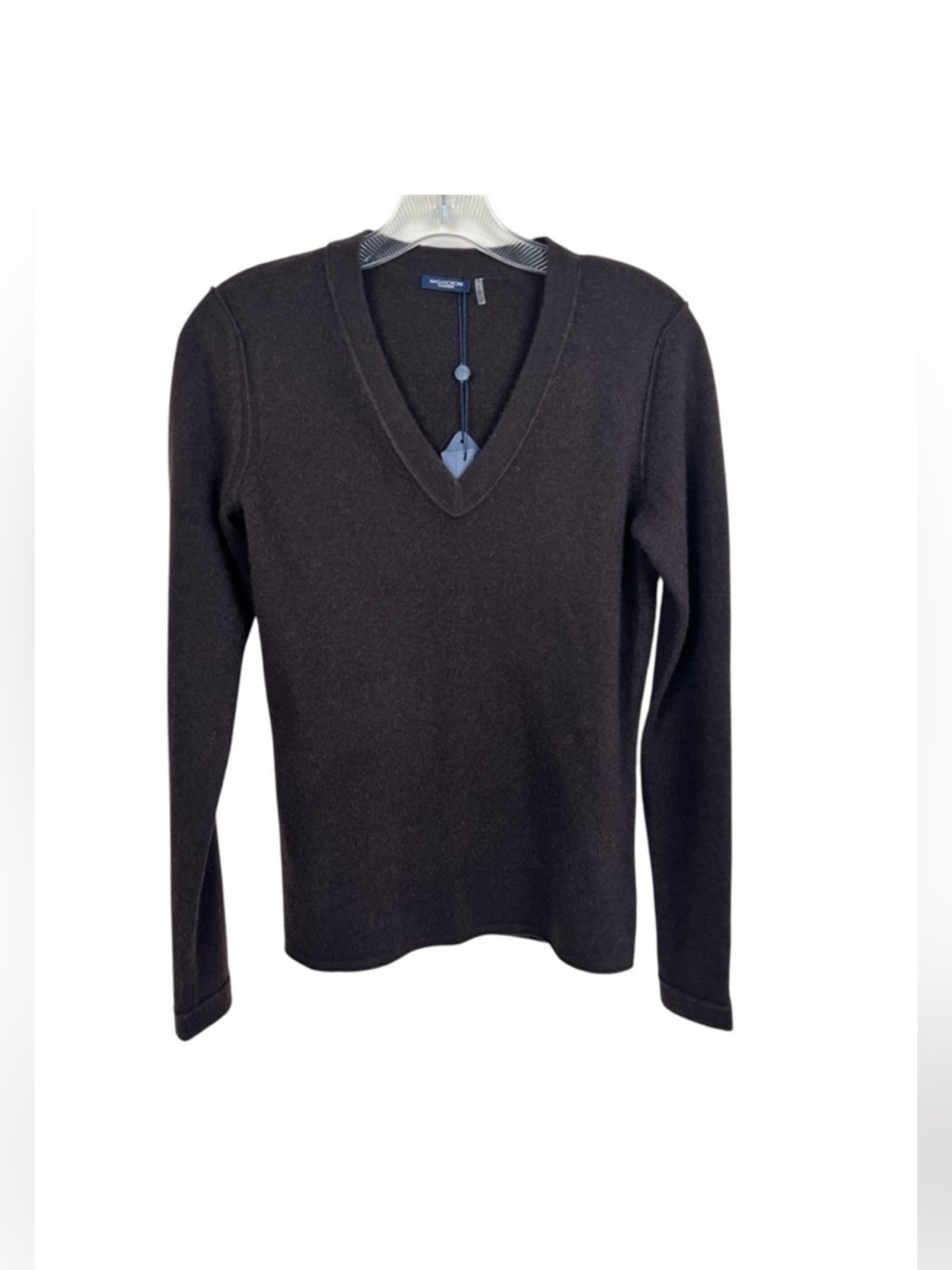 MAGASCHONI Cashmere Brown V-Neck Sweater XS Pullover